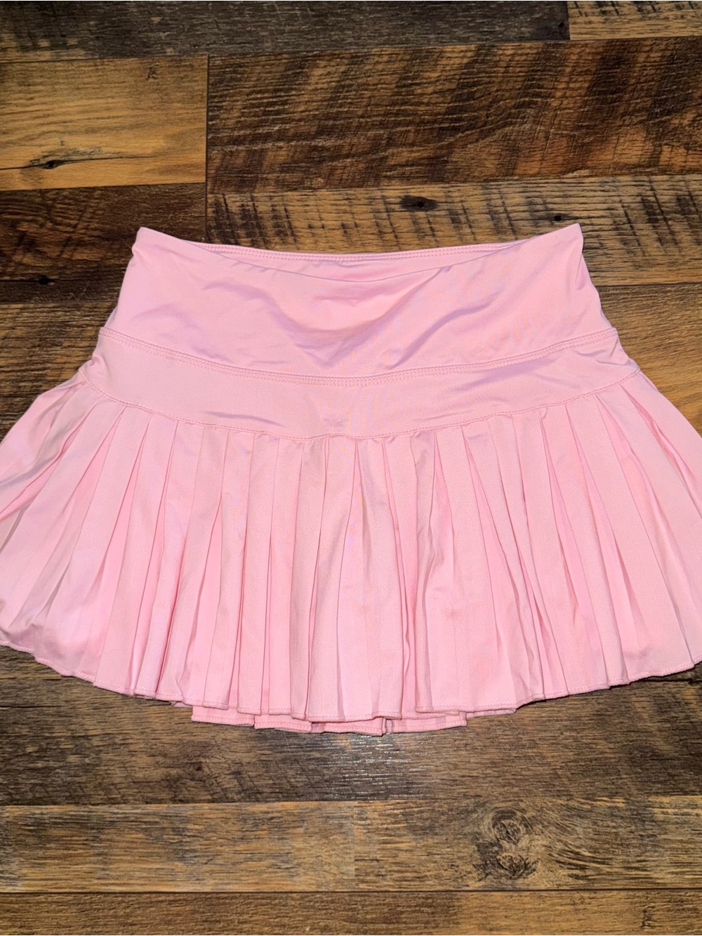 Gold Hinge Pleated Pink Women's Skort with Comfort Waistband